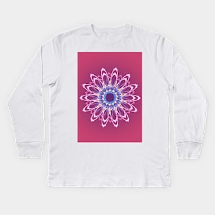 Beauty Flower Pink Kids Long Sleeve T-Shirt